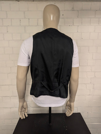 Vintage Angelo Litrico gilet. Groen Geel geruit. Maat L.
