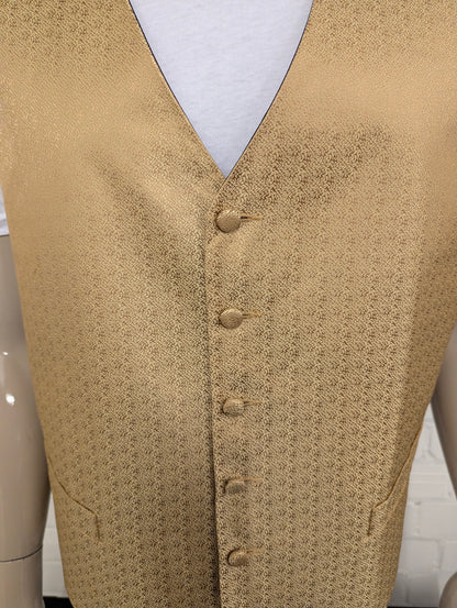 Barry Wang gilet – goudkleurig motief – maat XL
