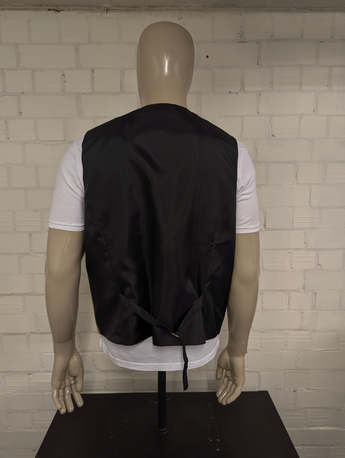 Barry Wang gilet – goudkleurig motief – maat XL