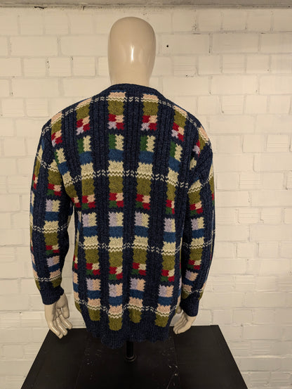 Vintage 007 Collection warm sweater – colored motif – size XL