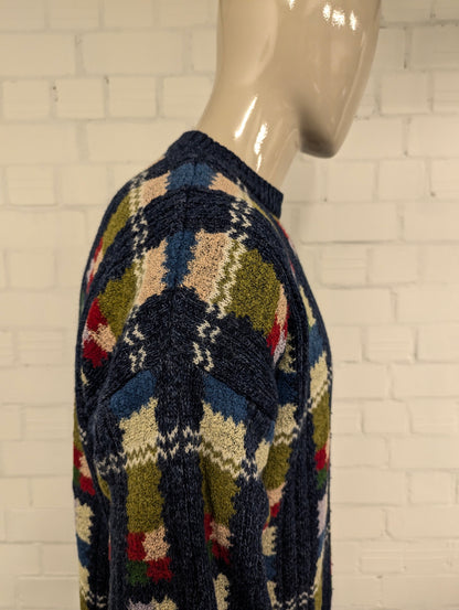 Vintage 007 Collection warm sweater – colored motif – size XL