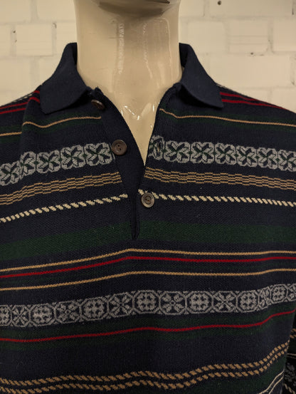 Brookers Line wollen polotrui – groen/blauw/rood/grijs – maat XL