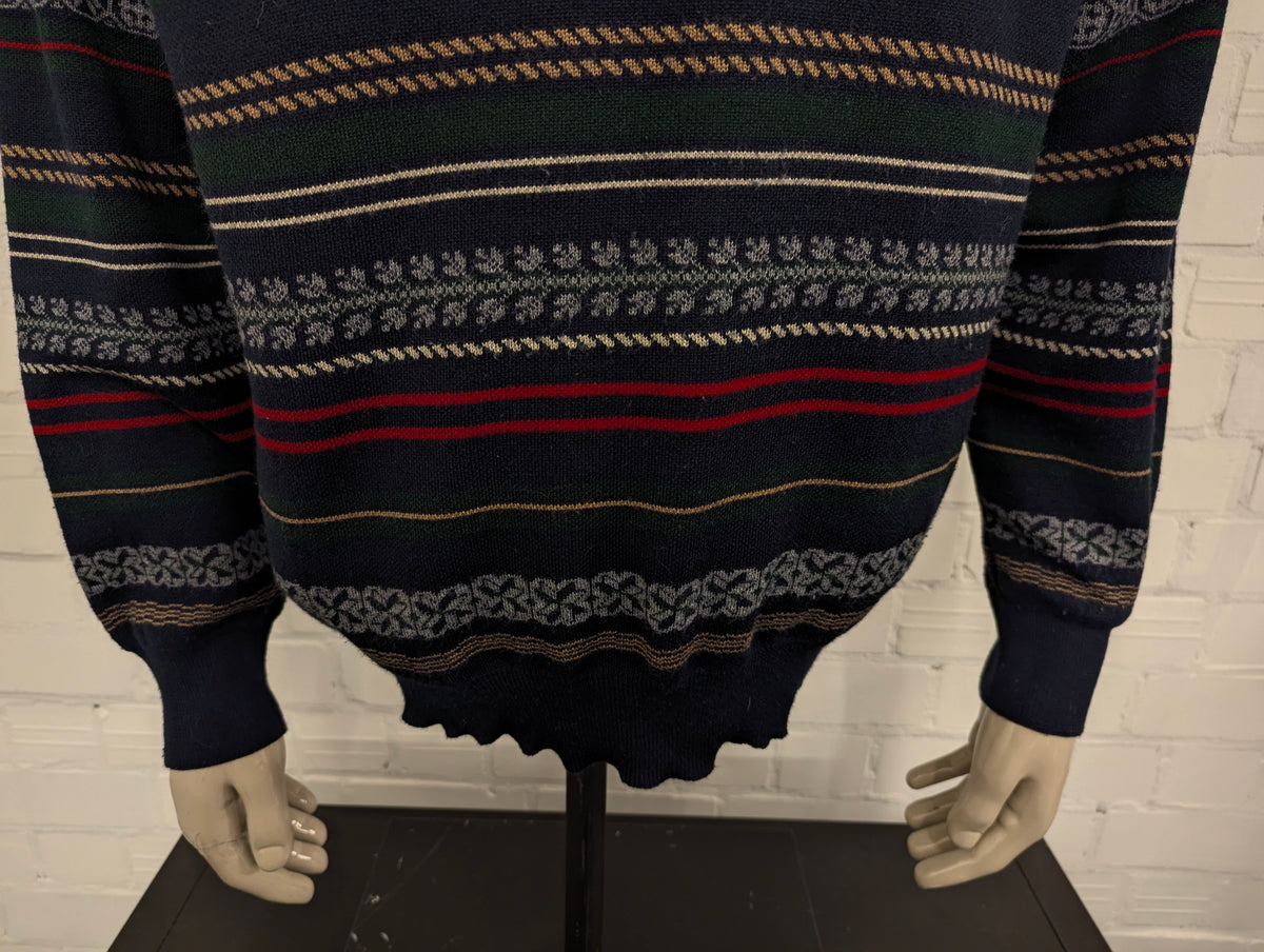 Brookers Line wollen polotrui – groen/blauw/rood/grijs – maat XL