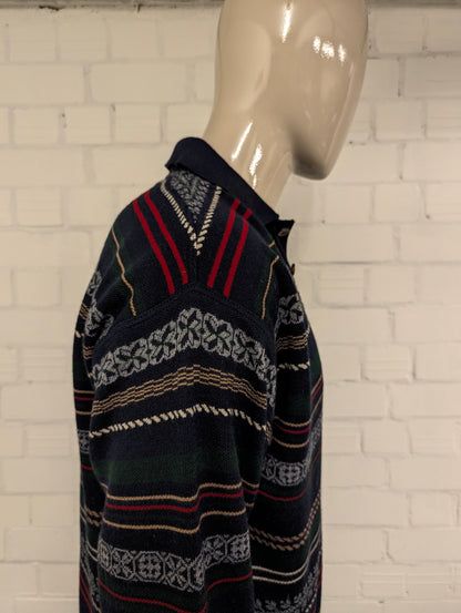 Brookers Line wollen polotrui – groen/blauw/rood/grijs – maat XL