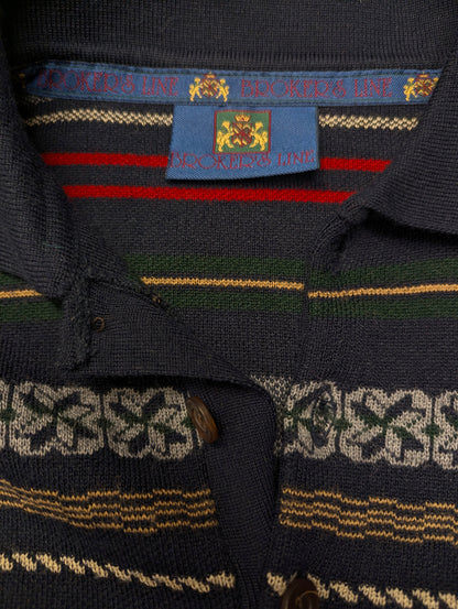 Brookers Line wollen polotrui – groen/blauw/rood/grijs – maat XL