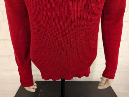 Nautica trui met knopen – rood gemêleerd – maat M