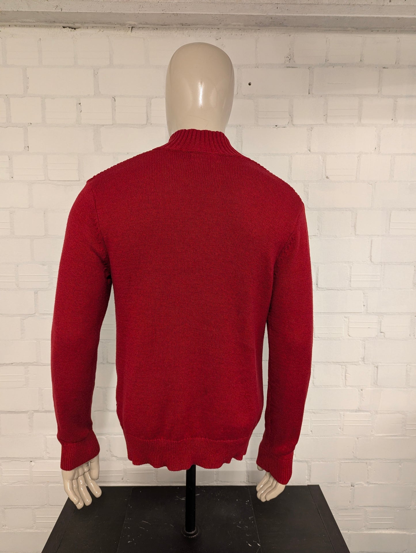 Nautica trui met knopen – rood gemêleerd – maat M
