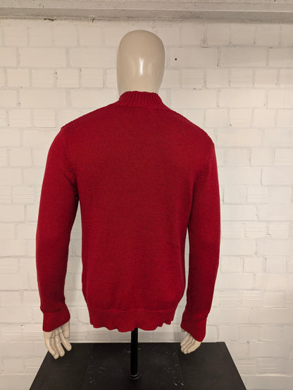 Nautica trui met knopen – rood gemêleerd – maat M