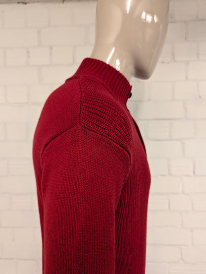 Nautica trui met knopen – rood gemêleerd – maat M