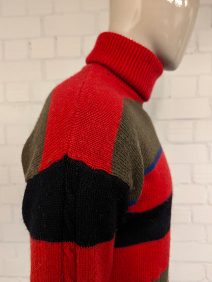 Dolores wollen coltrui – rood/bruin/zwart/blauw – maat M