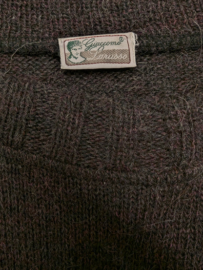 Giaccomo Larusso wollen trui – bruin/groen/oranje/geel – maat 2XL