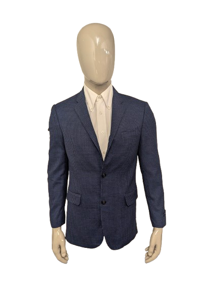 Tommy Hilfiger colbert. Blauw Bruin motief. Maat 48 / M.