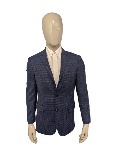 Tommy Hilfiger colbert. Blauw Bruin motief. Maat 48 / M.