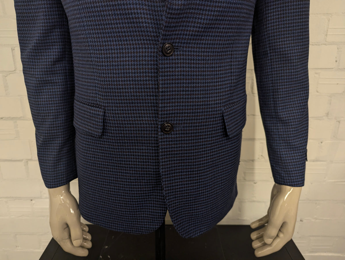 Tommy Hilfiger colbert. Blauw Bruin motief. Maat 48 / M.