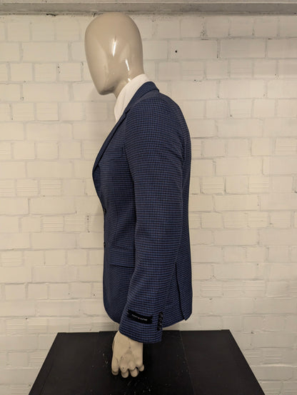 Tommy Hilfiger colbert. Blauw Bruin motief. Maat 48 / M.