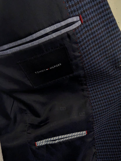 Tommy Hilfiger colbert. Blauw Bruin motief. Maat 48 / M.