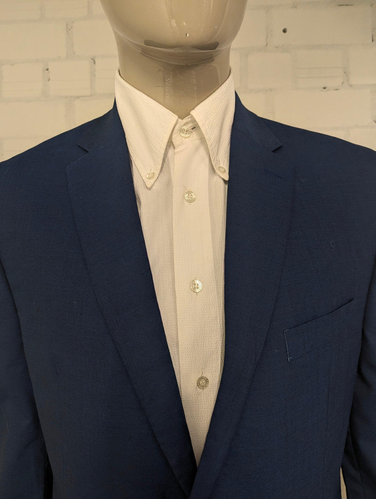Lauren Ralph Lauren Wollen colbert. Blauw Zwart gemêleerd. Maat 27 (54 / L).
