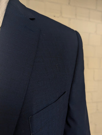 Lauren Ralph Lauren Wollen colbert. Blauw Zwart gemêleerd. Maat 27 (54 / L).