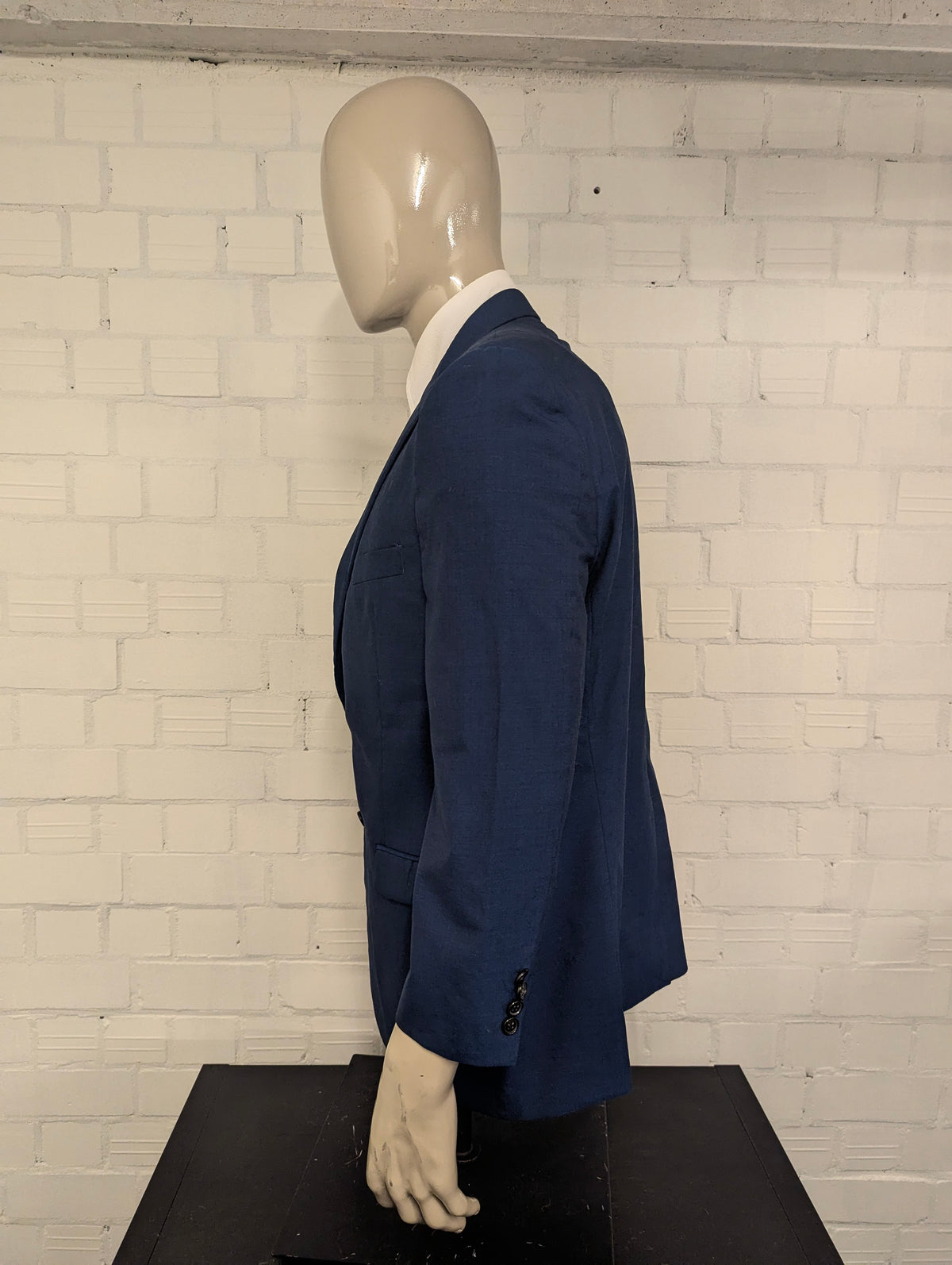 Lauren Ralph Lauren Wollen colbert. Blauw Zwart gemêleerd. Maat 27 (54 / L).