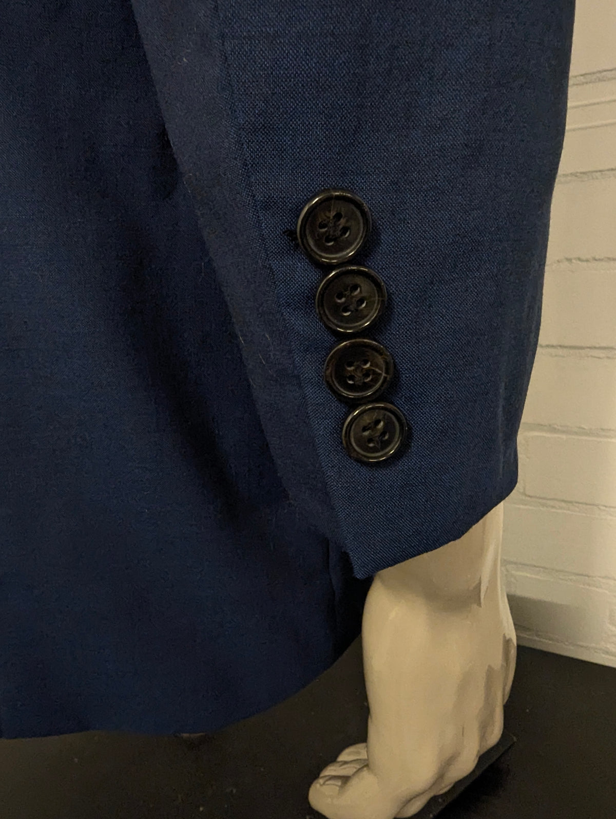 Lauren Ralph Lauren Wollen colbert. Blauw Zwart gemêleerd. Maat 27 (54 / L).