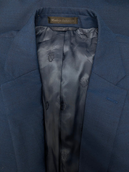 Lauren Ralph Lauren Wollen colbert. Blauw Zwart gemêleerd. Maat 27 (54 / L).