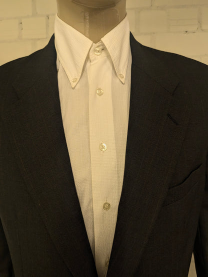 Vintage Burberrys' Wollen colbert. Grijs Bruin geruit. Maat 52 / L.