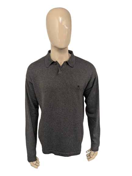 Chaps Ralph Lauren polo trui. Grijs gemêleerd. Maat L.