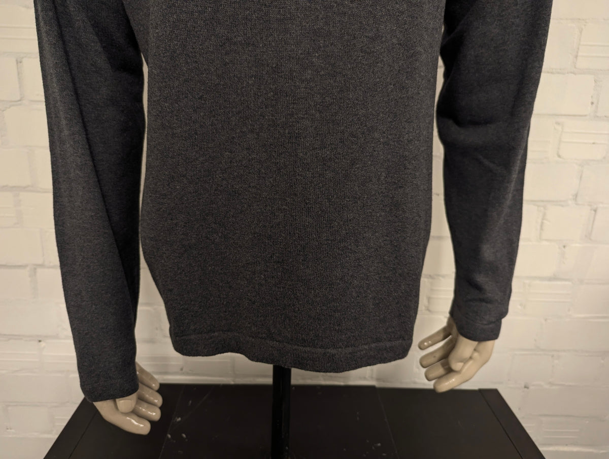 Chaps Ralph Lauren polo trui. Grijs gemêleerd. Maat L.