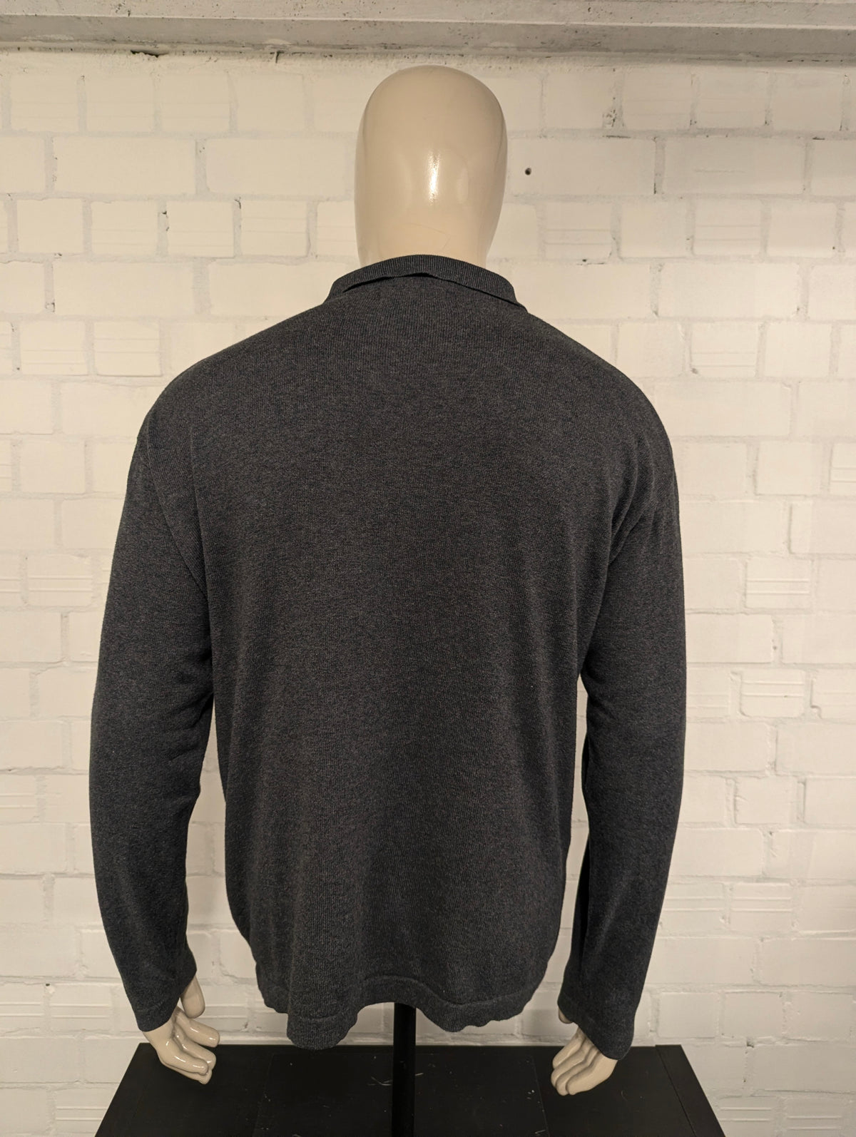 Chaps Ralph Lauren polo trui. Grijs gemêleerd. Maat L.