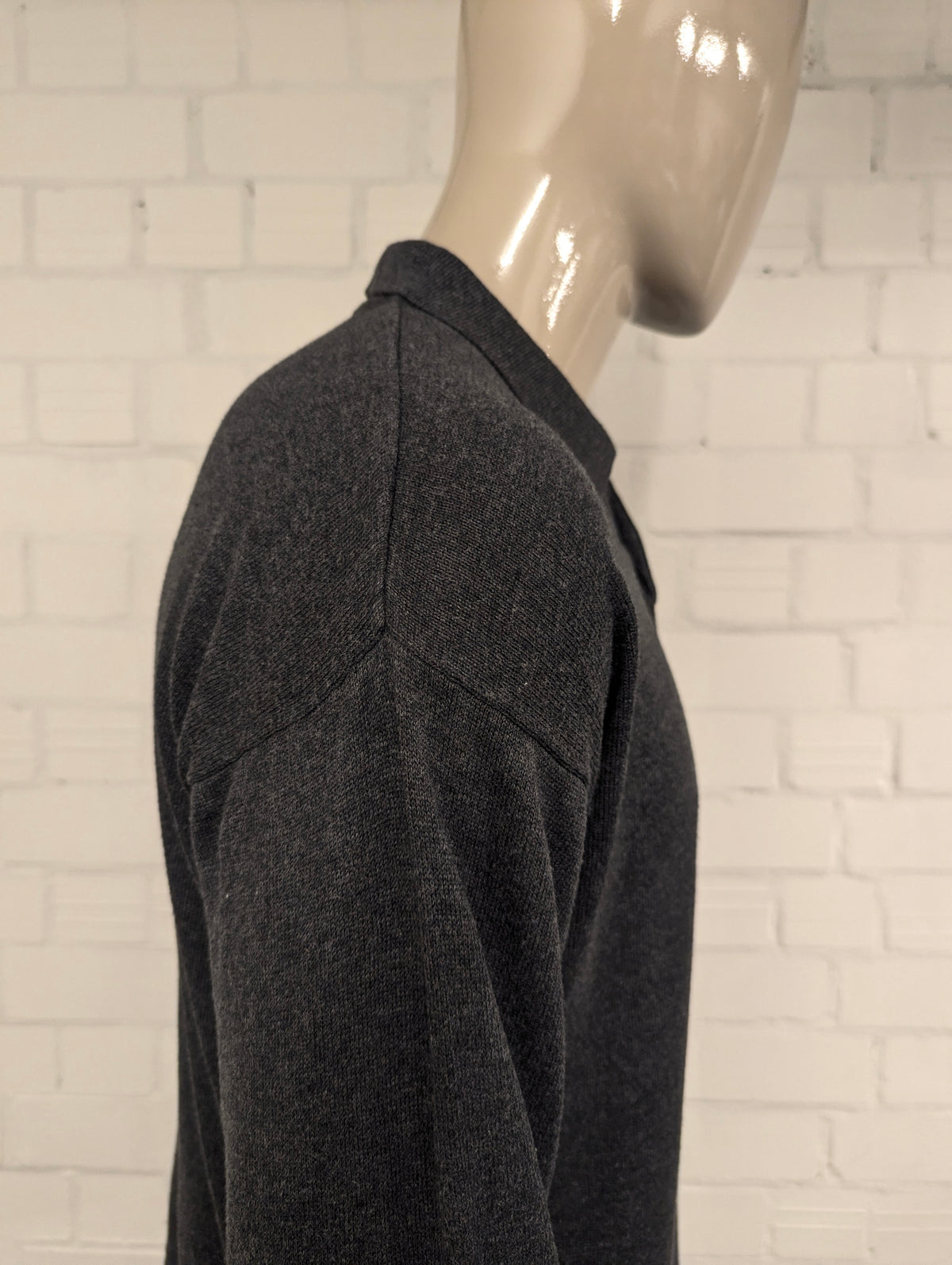 Chaps Ralph Lauren polo trui. Grijs gemêleerd. Maat L.
