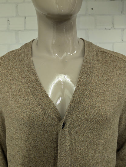 Chaps vest met knopen en zakken. Bruin Blauw gemêleerd. Maat L.