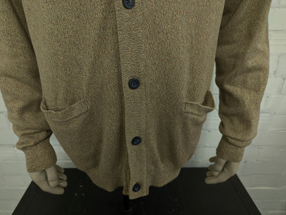 Chaps vest met knopen en zakken. Bruin Blauw gemêleerd. Maat L.