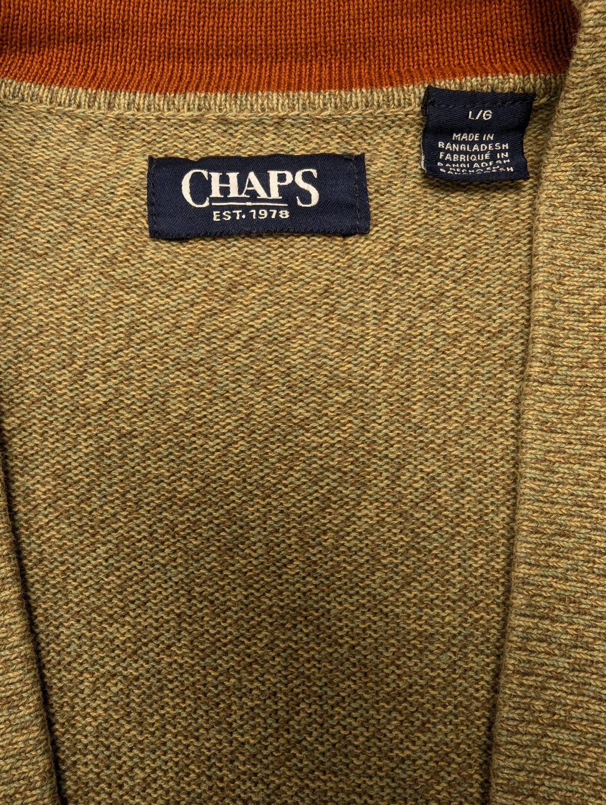 Chaps vest met knopen en zakken. Bruin Blauw gemêleerd. Maat L.
