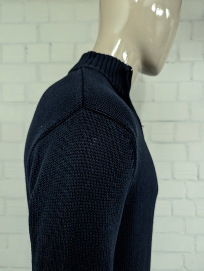 Chaps Quarter Zip trui met korte rits. Donker Blauw gekleurd. Maat M