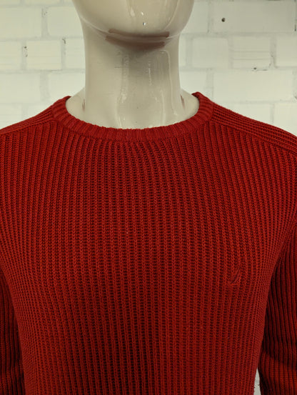 Nautica trui. Rood gekleurd. Maat XL.