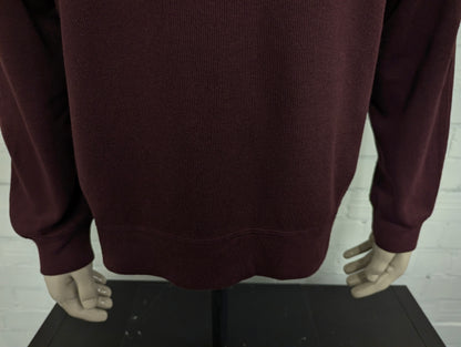Nautica Quarter Zip trui met korte rits. Bordeaux gekleurd. Maat XL.