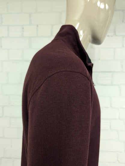 Nautica Quarter Zip trui met korte rits. Bordeaux gekleurd. Maat XL.