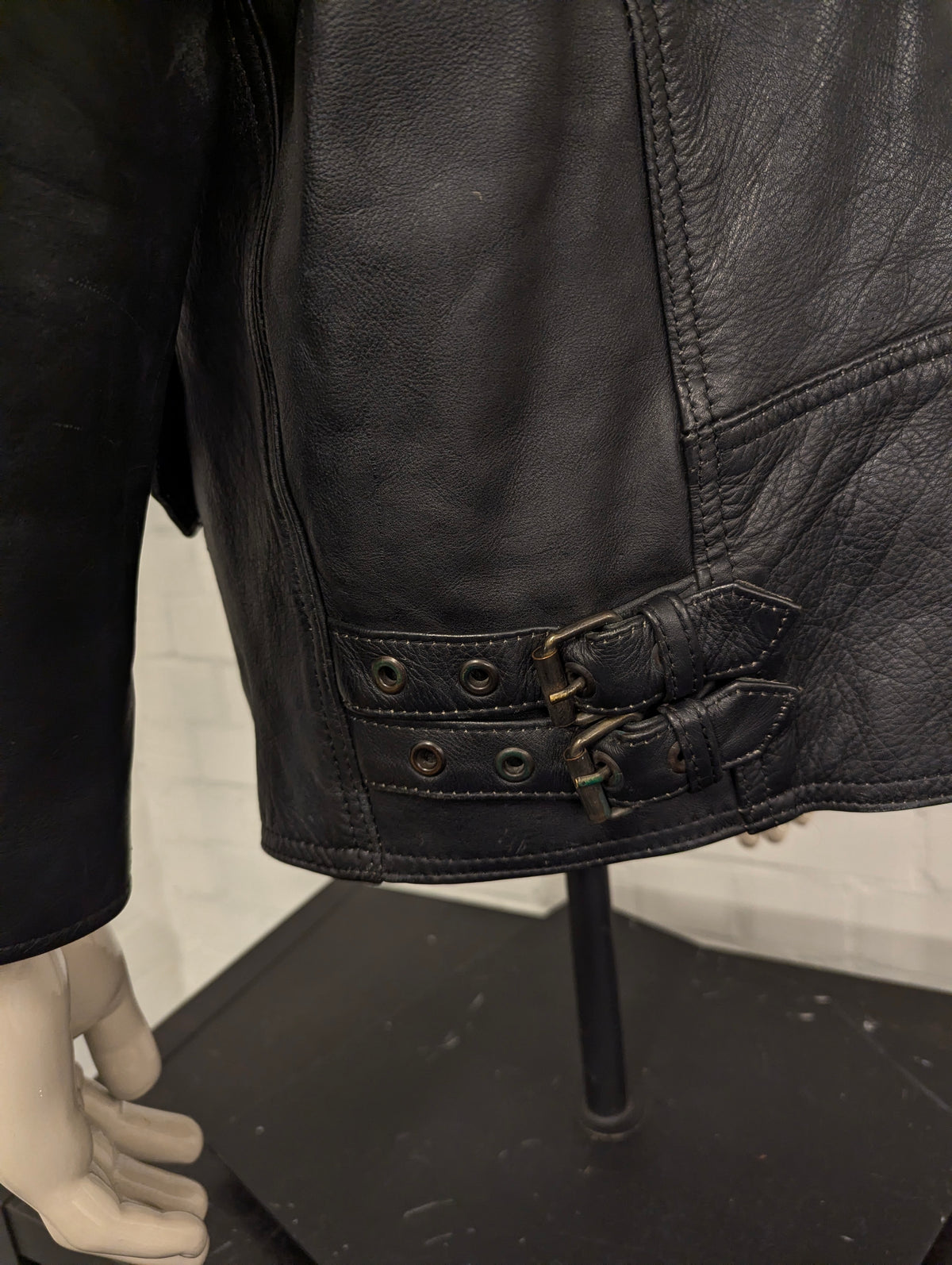 Network Skins Leren jas / jack. Zwart gekleurd. Maat L.