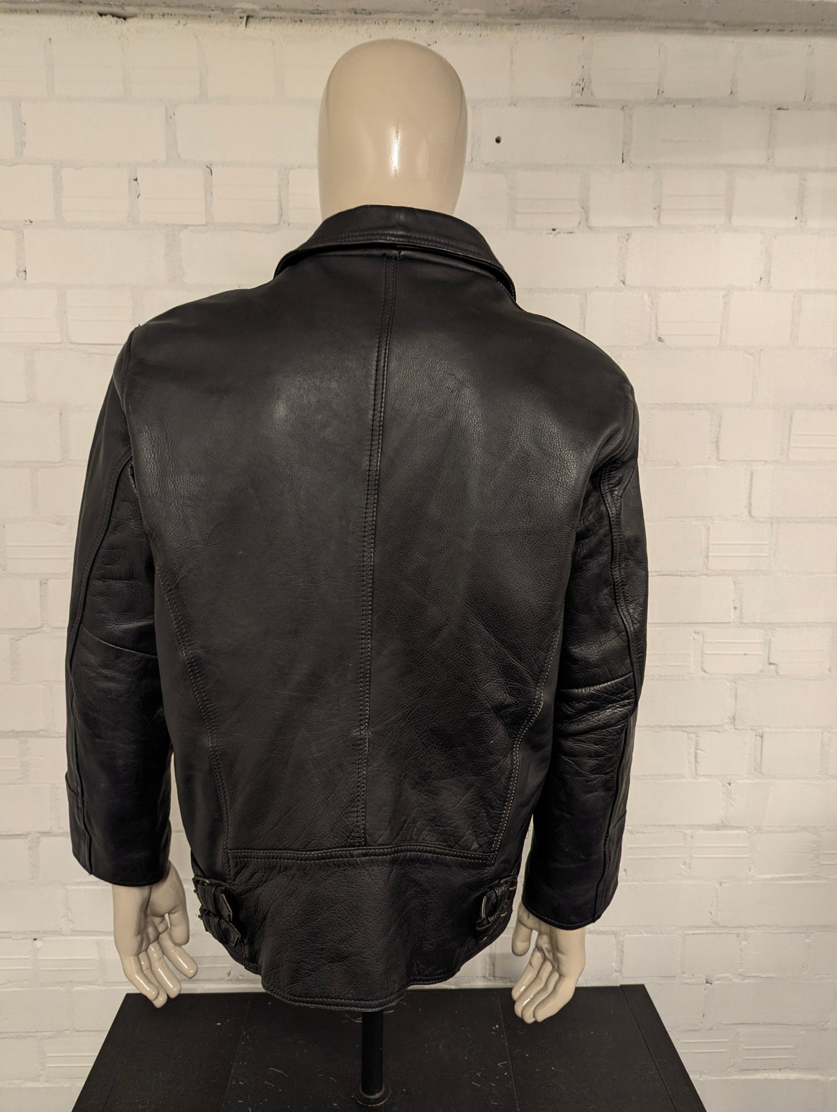 Network Skins Leren jas / jack. Zwart gekleurd. Maat L.