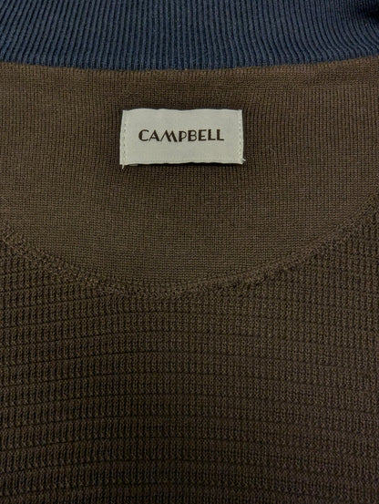 Campbell vest. Donker Bruin voelbaar gestreept motief. Maat XL.
