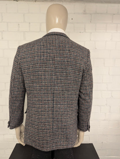 Walbusch Harris Tweed colbert. Grijs Groen Beige Zwart motief. Maat 50 / M.