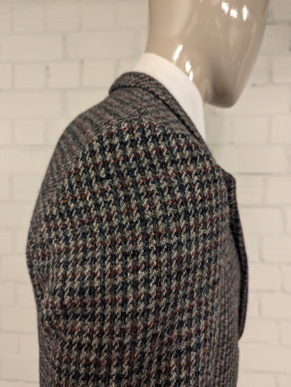 Walbusch Harris Tweed colbert. Grijs Groen Beige Zwart motief. Maat 50 / M.