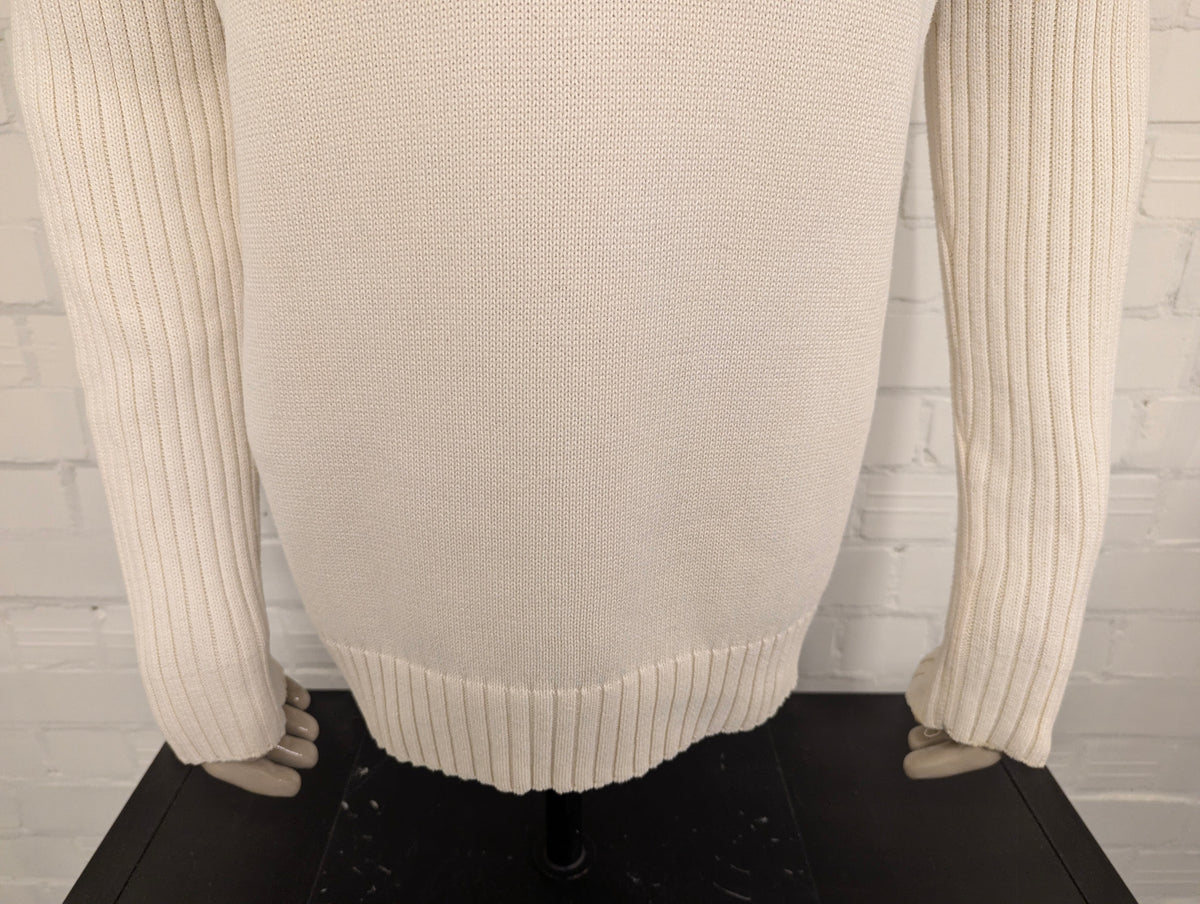 Nautica jeans Quarter zit trui met korte rits. Beige gekleurd. Maat XL.
