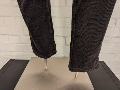 H&M ribbroek. Donker Bruin gekleurd. Groffe rib. regular fit. Maat 50.