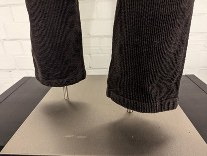 H&M ribbroek. Donker Bruin gekleurd. Groffe rib. regular fit. Maat 50.