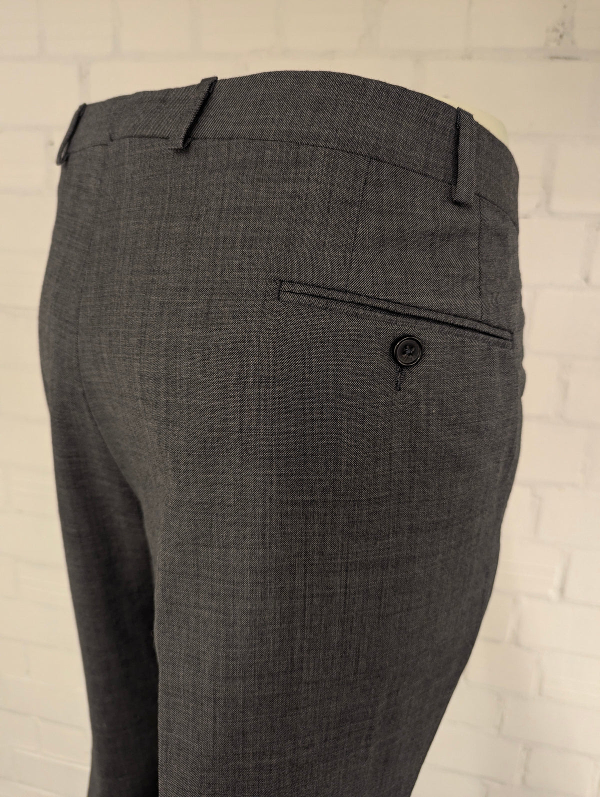 Lauren Ralph Lauren Wollen broek / pantalon. Grijs gemêleerd. Maat 58.