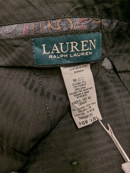 Lauren Ralph Lauren Wollen broek / pantalon. Grijs gemêleerd. Maat 58.