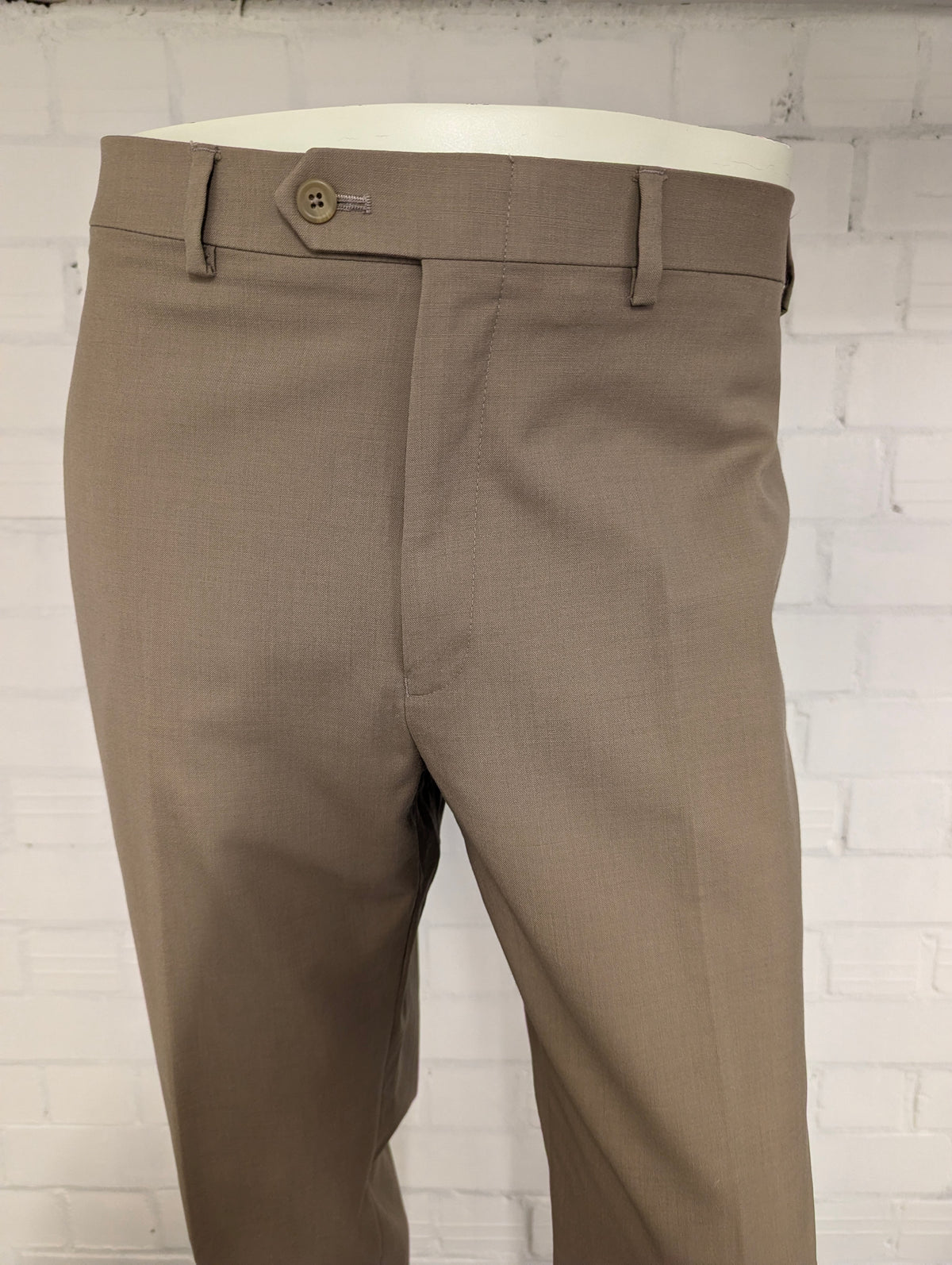 Lauren Ralph Lauren Wollen broek / pantalon. Beige gemêleerd. Maat 56.