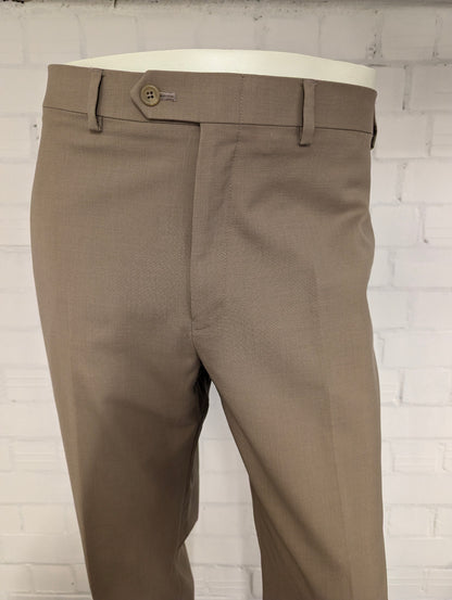 Lauren Ralph Lauren Wollen broek / pantalon. Beige gemêleerd. Maat 56.