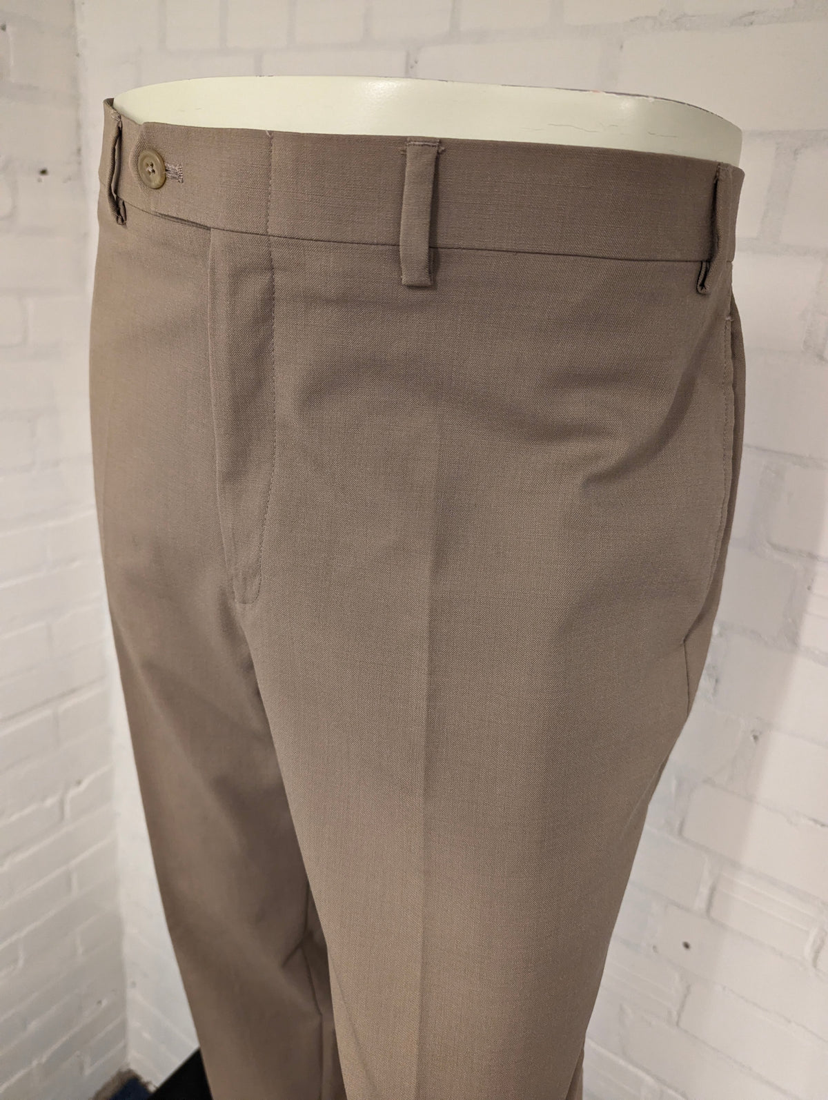 Lauren Ralph Lauren Wollen broek / pantalon. Beige gemêleerd. Maat 56.